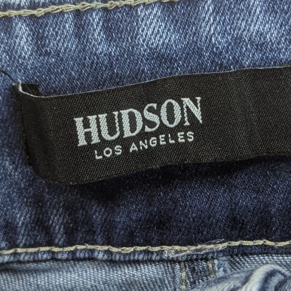 Hudson Los Angeles Denim Wide Leg Jeans High Rise Tie Waist Women's 10 - Picture 2 of 8